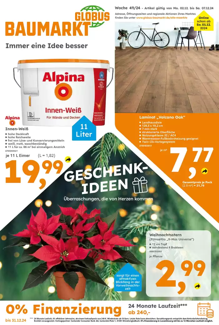 Globus Baumarkt Katalog in Oldenburg | Unsere besten Deals für Sie | 1.12.2024 - 7.12.2024