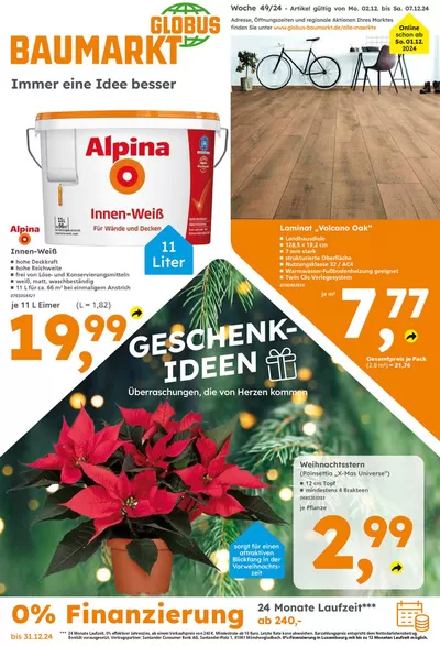 Globus Baumarkt Katalog in Saarbrücken | Unsere besten Schnäppchen | 1.12.2024 - 7.12.2024