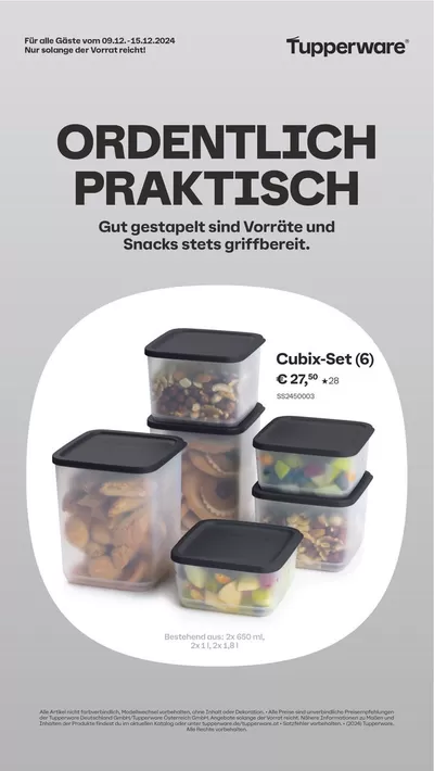 Tupperware Katalog in Hamburg | Exklusive Schnäppchen | 4.12.2024 - 18.12.2024