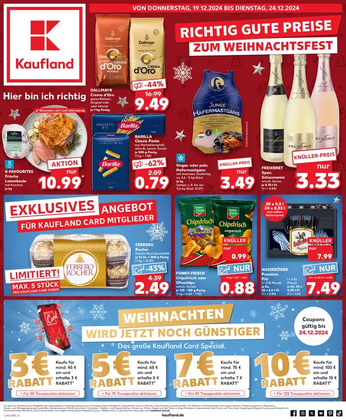 Kaufland Katalog in Schwerte (Hansestadt an der Ruhr) | Aktuelle Deals und Angebote | 15.12.2024 - 24.12.2024