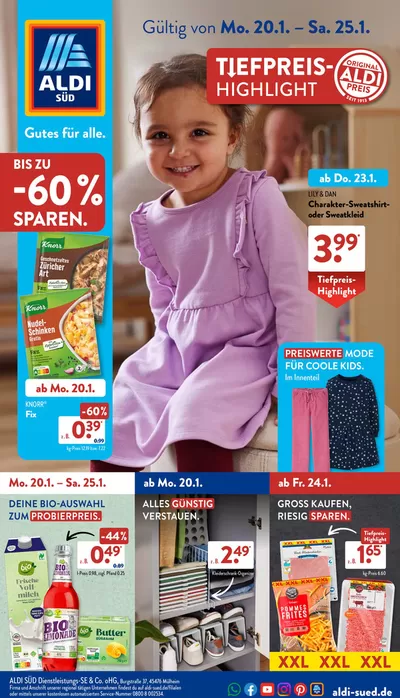 Aldi Süd Katalog in Stuttgart | ALDI SÜD Prospekt: aktuelle Angebote | 20.1.2025 - 25.1.2025