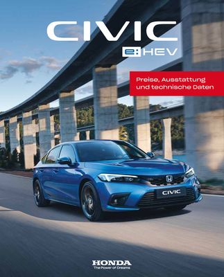 Honda Katalog | Honda CIVIC PREISE, AUSSTATTUNG, TECHNISCHE DATEN | 10.10.2023 - 10.10.2024