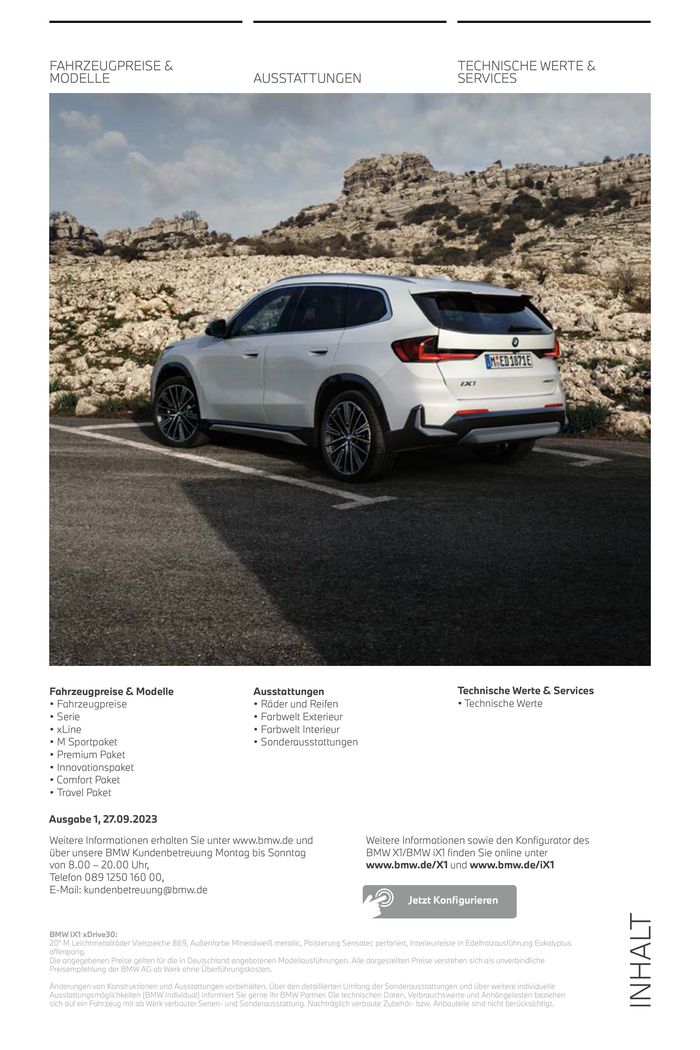 BMW Katalog |  BMW iX1  | 20.10.2023 - 20.10.2024