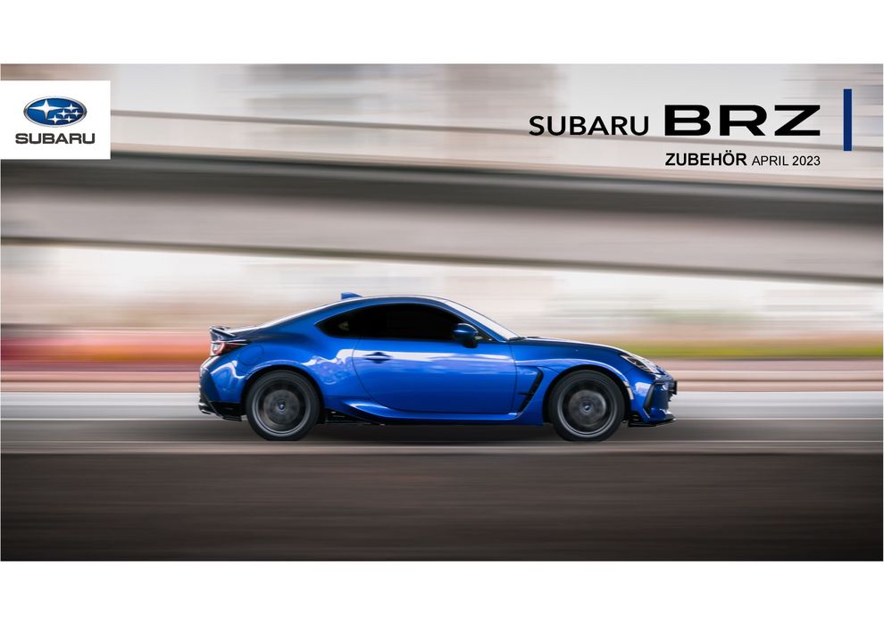 Subaru Katalog | NEU: Subaru BRZ | 31.10.2023 - 31.10.2024