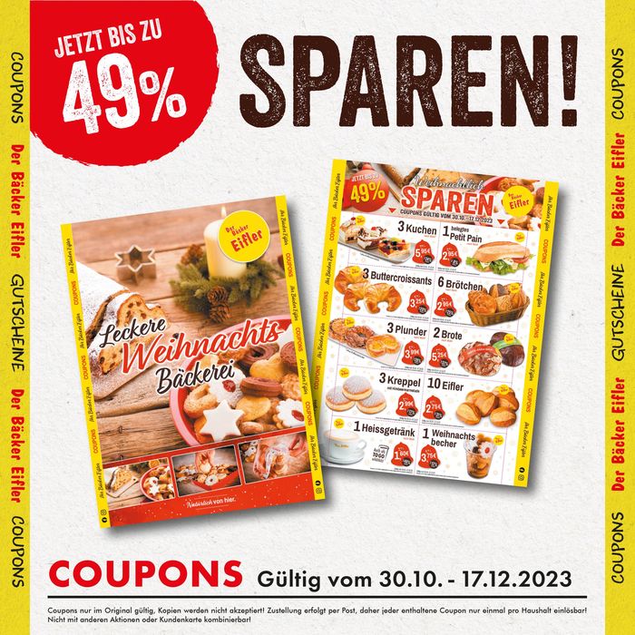 Bäcker Eifler Katalog in Frankfurt am Main | Jetz bis zu 49%! | 1.11.2023 - 17.12.2023