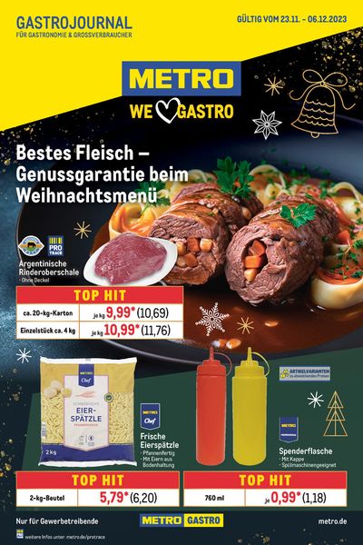 Metro Katalog in Frankfurt am Main | GastroJournal | 23.11.2023 - 6.12.2023