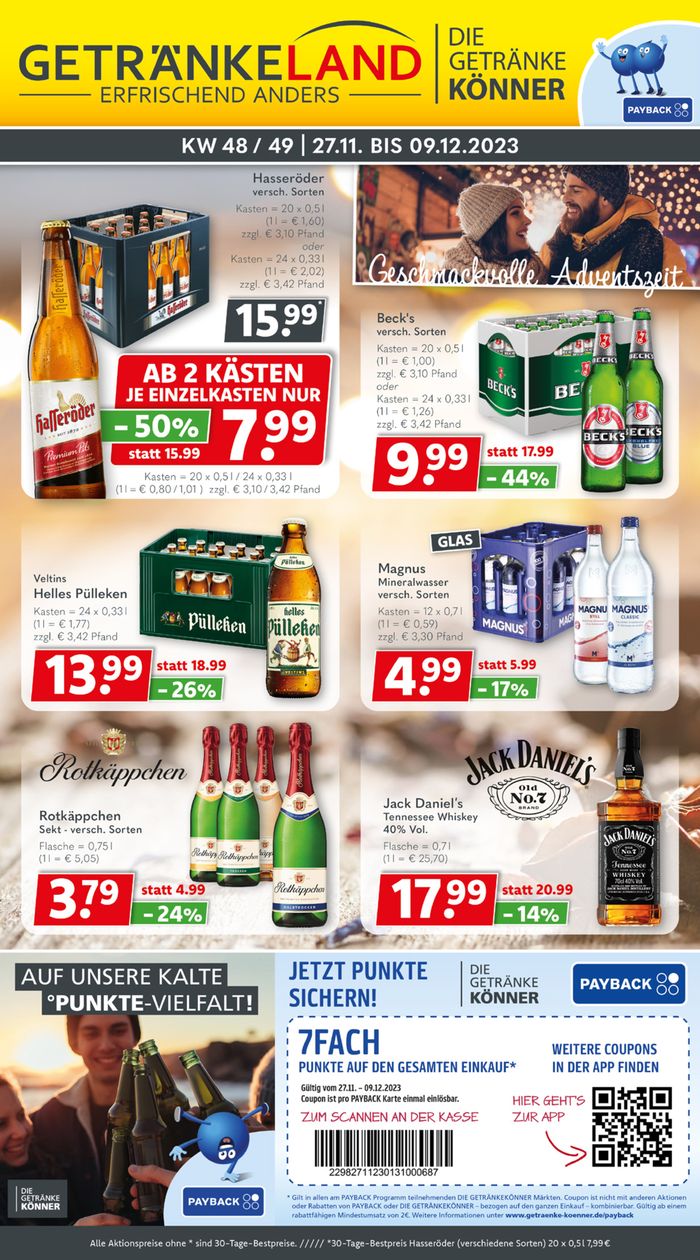 Getränkeland Katalog in Hamburg | Getränkeland Angebote | 27.11.2023 - 9.12.2023
