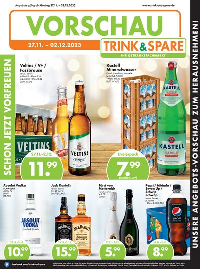 Trink und Spare Katalog | Trink und Spare flugblatt | 27.11.2023 - 2.12.2023