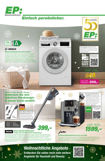 Angebote von Elektromärkte in Augsburg | Electronic Partner EP flugblatt in Electronic Partner EP | 1.12.2023 - 16.12.2023