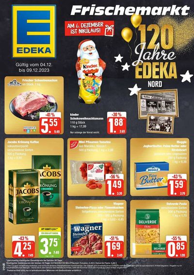 Angebote von Supermärkte in Hamburg | Edeka Frischemarkt flugblatt in Edeka Frischemarkt | 4.12.2023 - 9.12.2023