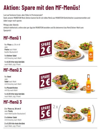 Angebote von Restaurants in Hamburg | MENU Mundfein Pizzawerkstatt in Mundfein Pizzawerkstatt | 23.1.2024 - 29.2.2024