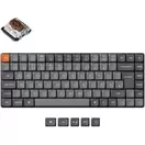 K3 Max, Gaming-Tastatur grau/orange, DE-Layout, Gateron Low Profile 2.0 Mechanical Brown, Hot-Swap, Aluminiumrahmen, RGB für 159,9€ in Alternate