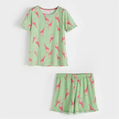 Shortie-Pyjama mit Giraffen-Print für 25,99€ in AVON