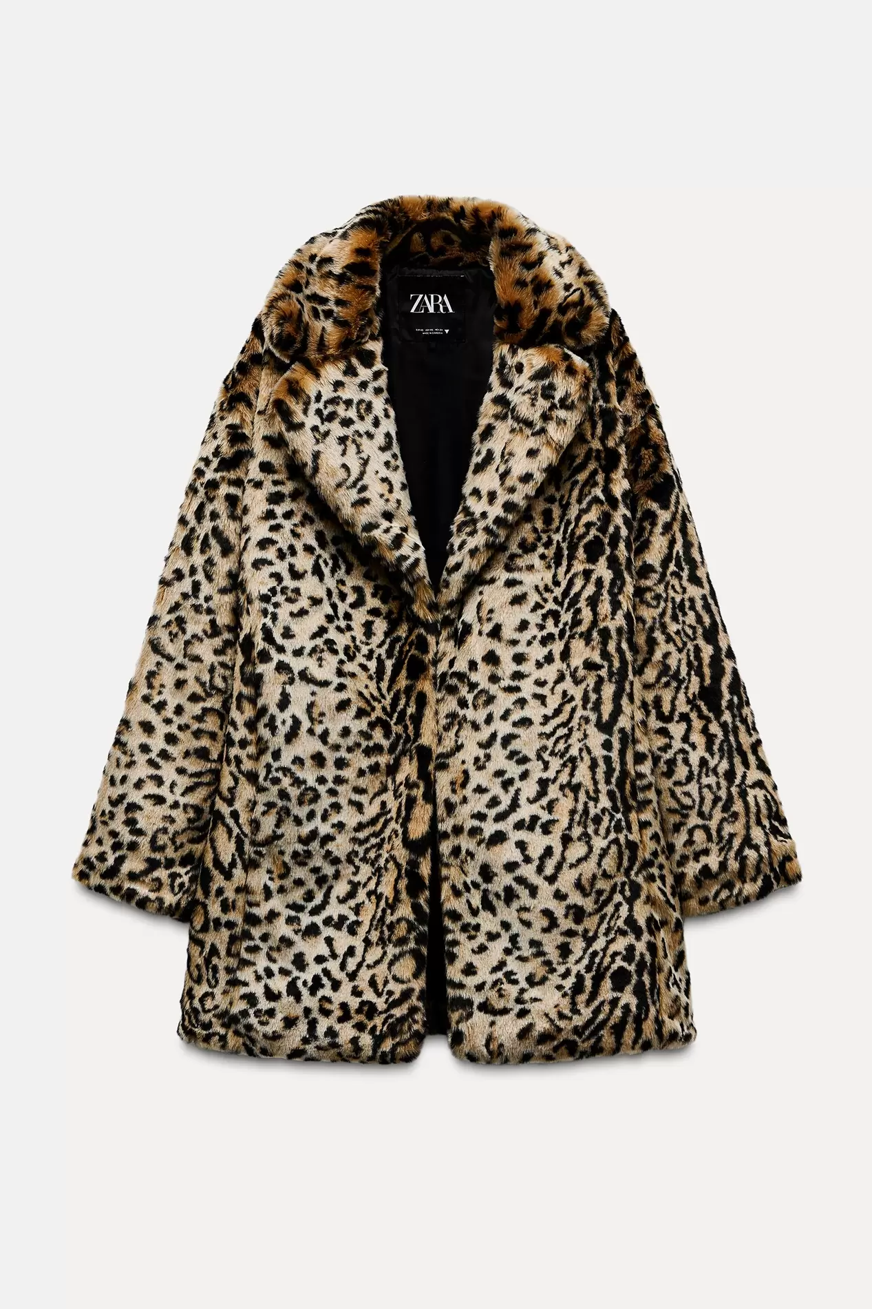 MANTEL MIT ANIMAL-PRINT AUS KUNSTFELL für 79,95€ in Zara