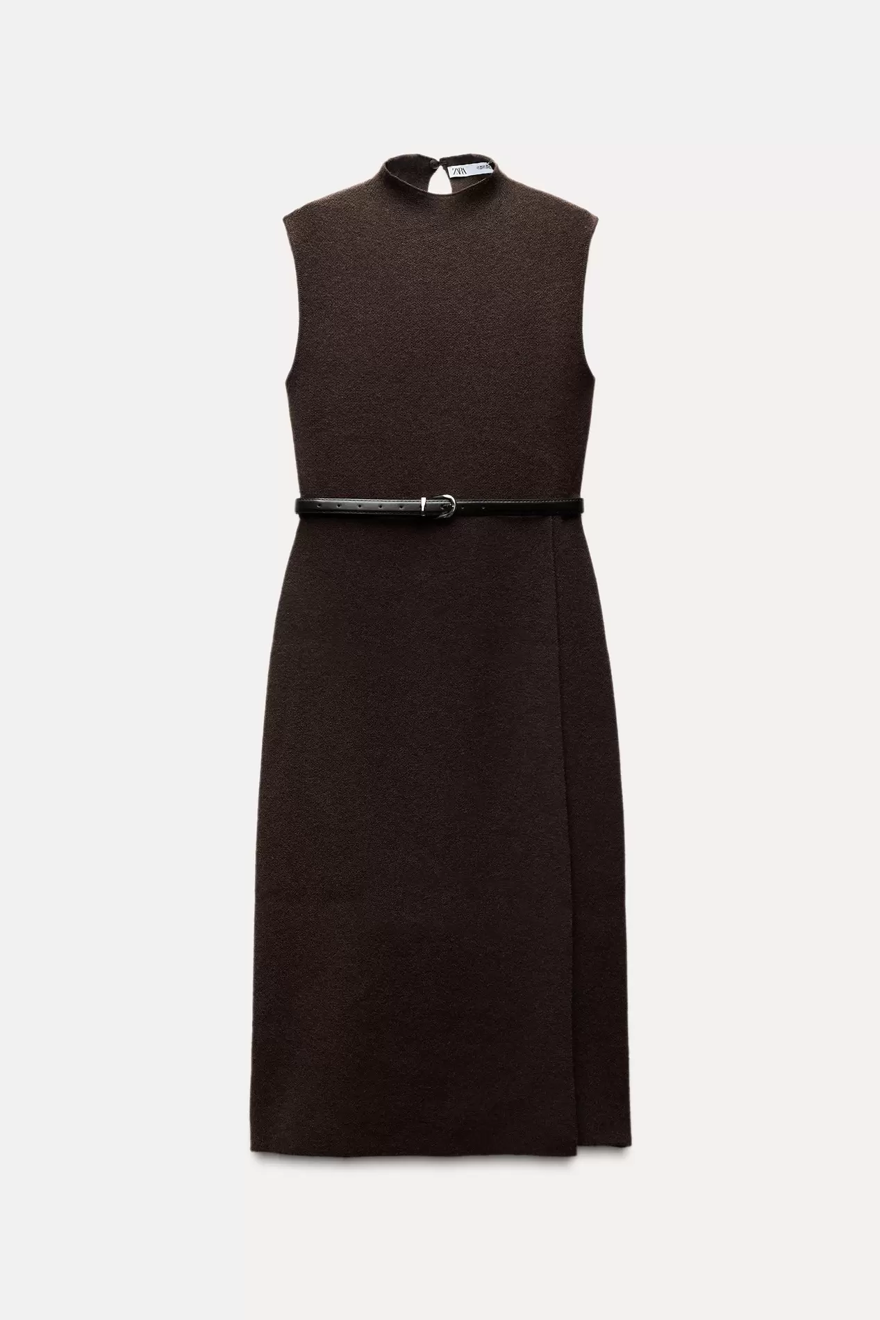 LANGES STRICKKLEID MIT GÜRTEL für 49,95€ in Zara