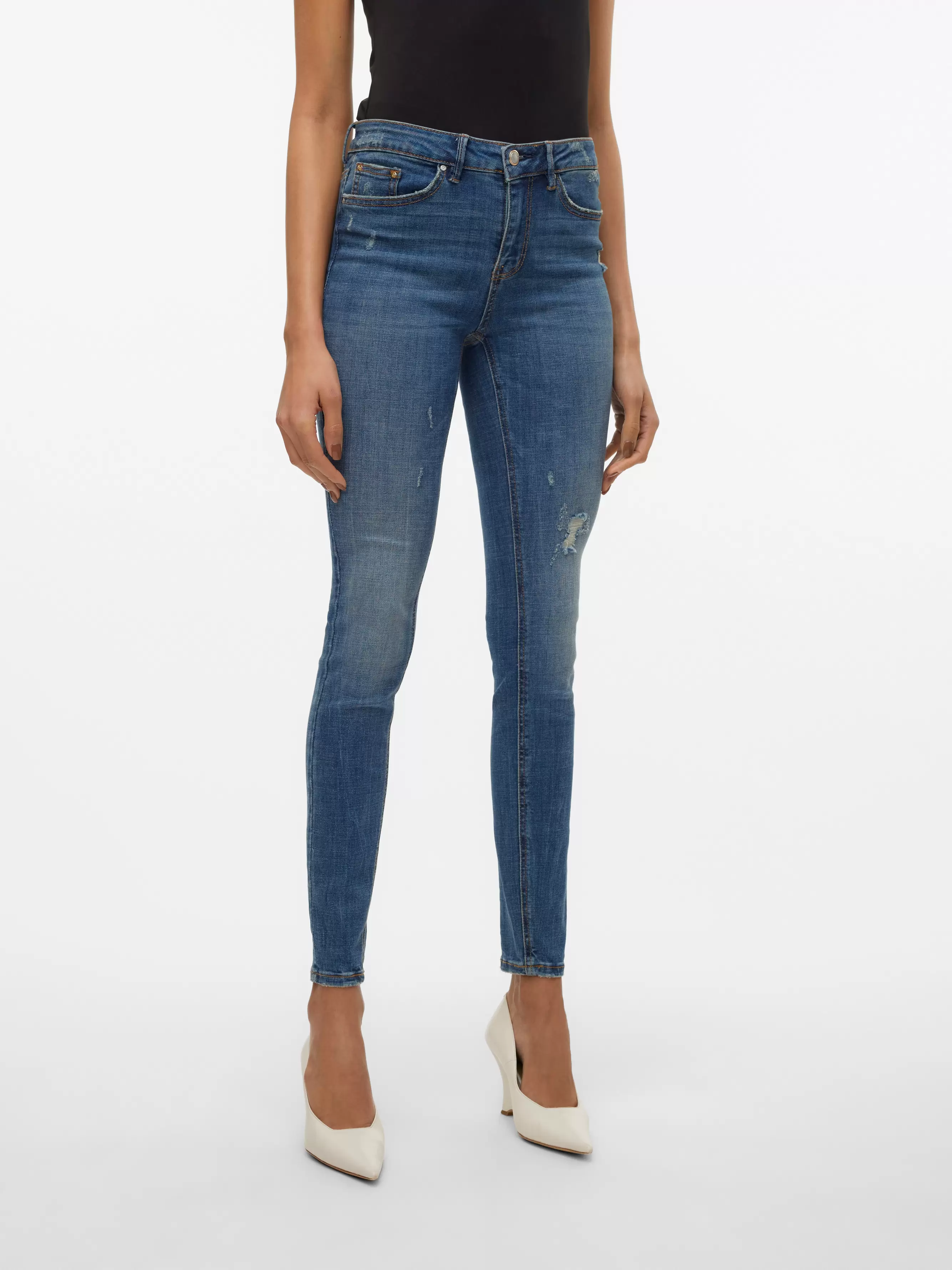 VMFLASH Mid Rise Skinny Fit Jeans für 44,99€ in Vero Moda