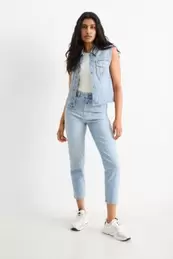 Mom Jeans - High Waist - gemustert für 29,99€ in C&A