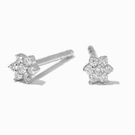 C LUXE by Claire's Sterling Silver 1/10 ct. tw. Laboratory Grown Diamond Flower Stud Earrings für 49,99€ in Claire's
