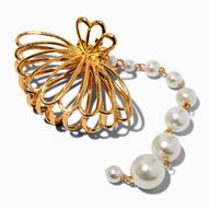Gold-tone Shell & Pearl Dangle Hair Claw für 6,49€ in Claire's