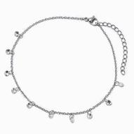 Silver-tone Cubic Zirconia Confetti Chain Anklet für 10,19€ in Claire's