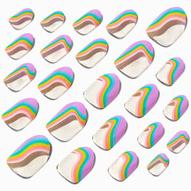 Rainbow Squiggle Stiletto Press On Faux Nail Set - 24 Pack für 7,79€ in Claire's