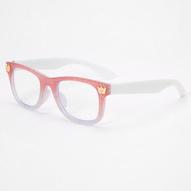 Claire's Club Solar Blue Light Reducing Retro Clear Lens Pink Glitter Frames für 7,79€ in Claire's