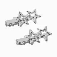 Silver-tone Stars Hair Clips - 2 Pack für 2,49€ in Claire's