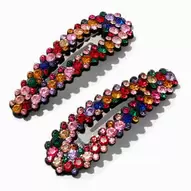 Multi-Coloured Rhinestone Hair Snap Clips - 2 Pack für 7,49€ in Claire's