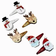 Christmas Icons Glitter Snap Hair Clips - 6 Pack für 8,99€ in Claire's