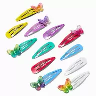 Holographic Rainbow Butterfly Snap Hair Clips - 12 Pack für 5,99€ in Claire's