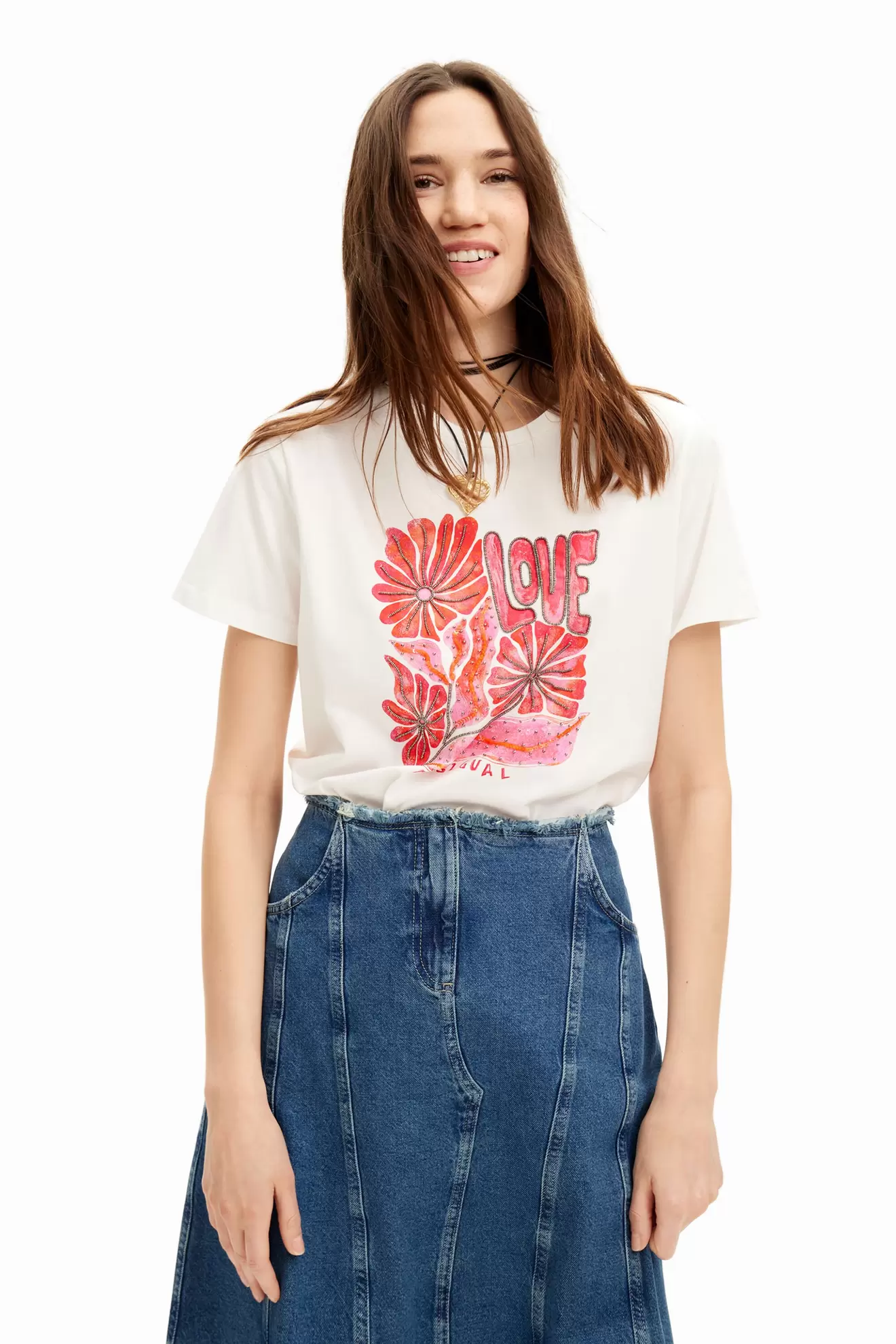 Basic-T-Shirt Love für 29,97€ in Desigual