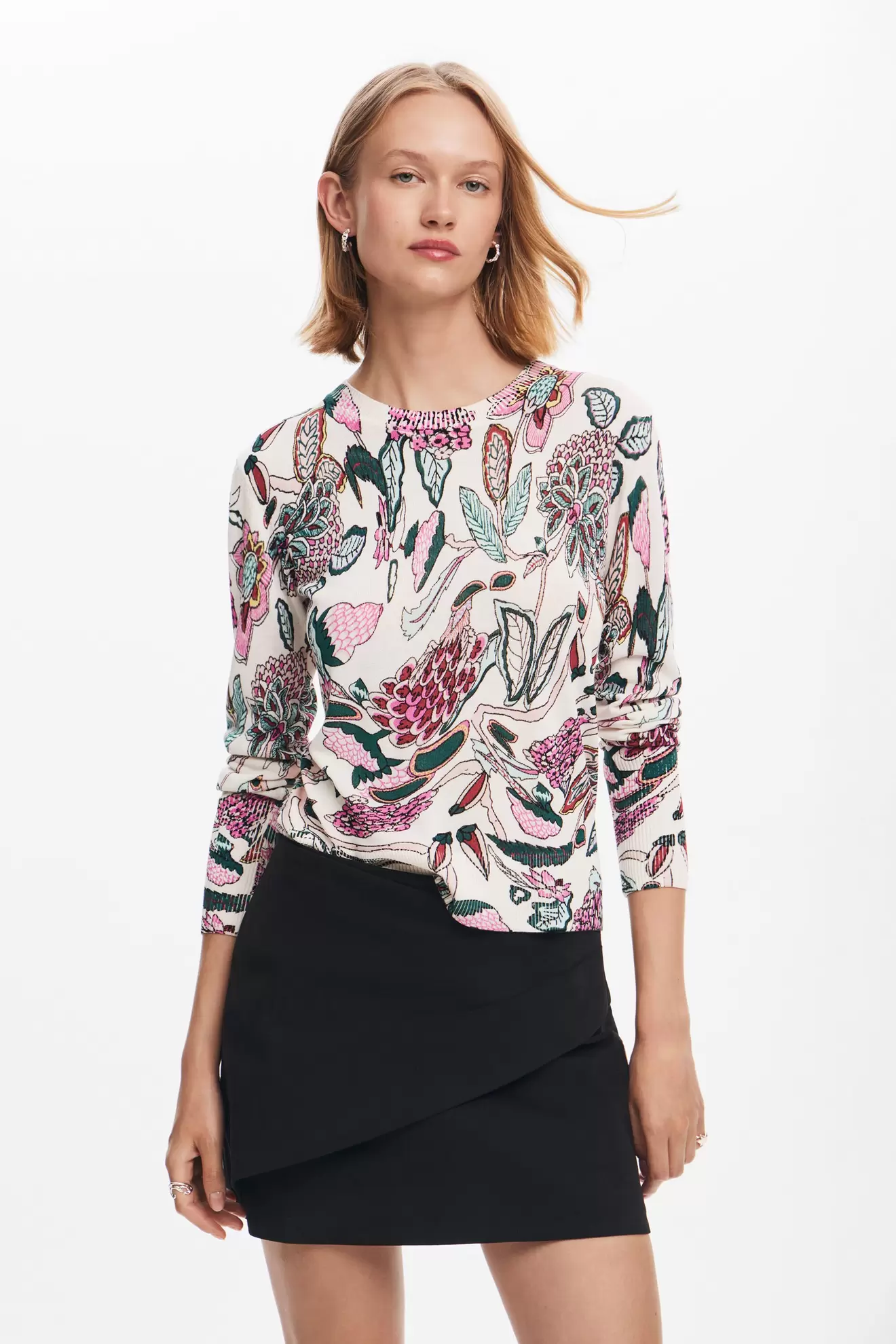 Pullover mit Blumendetails für 55,96€ in Desigual