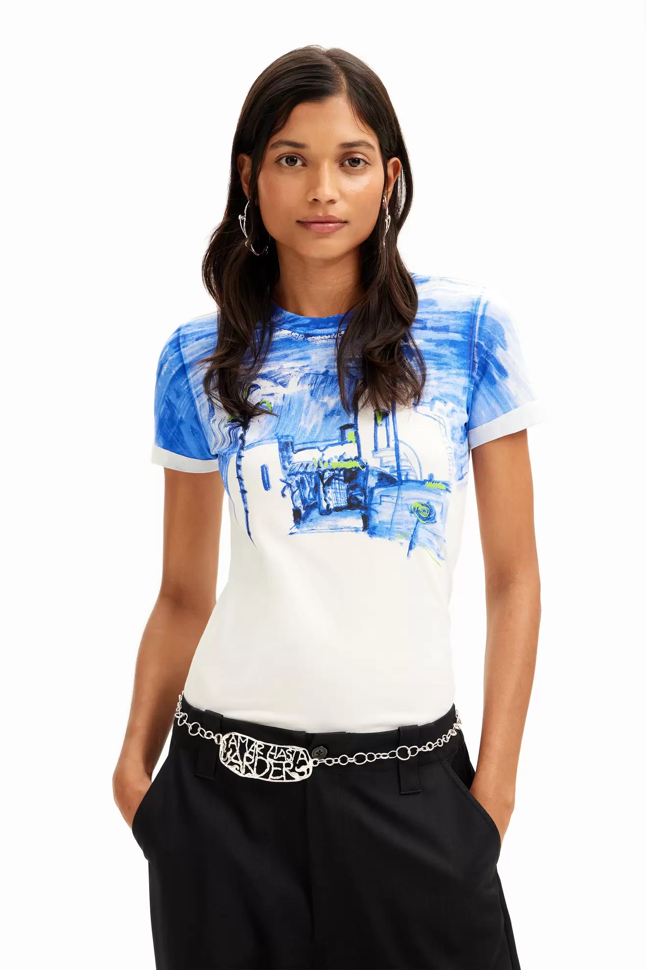 T-Shirt Mittelmeerlandschaft für 34,96€ in Desigual