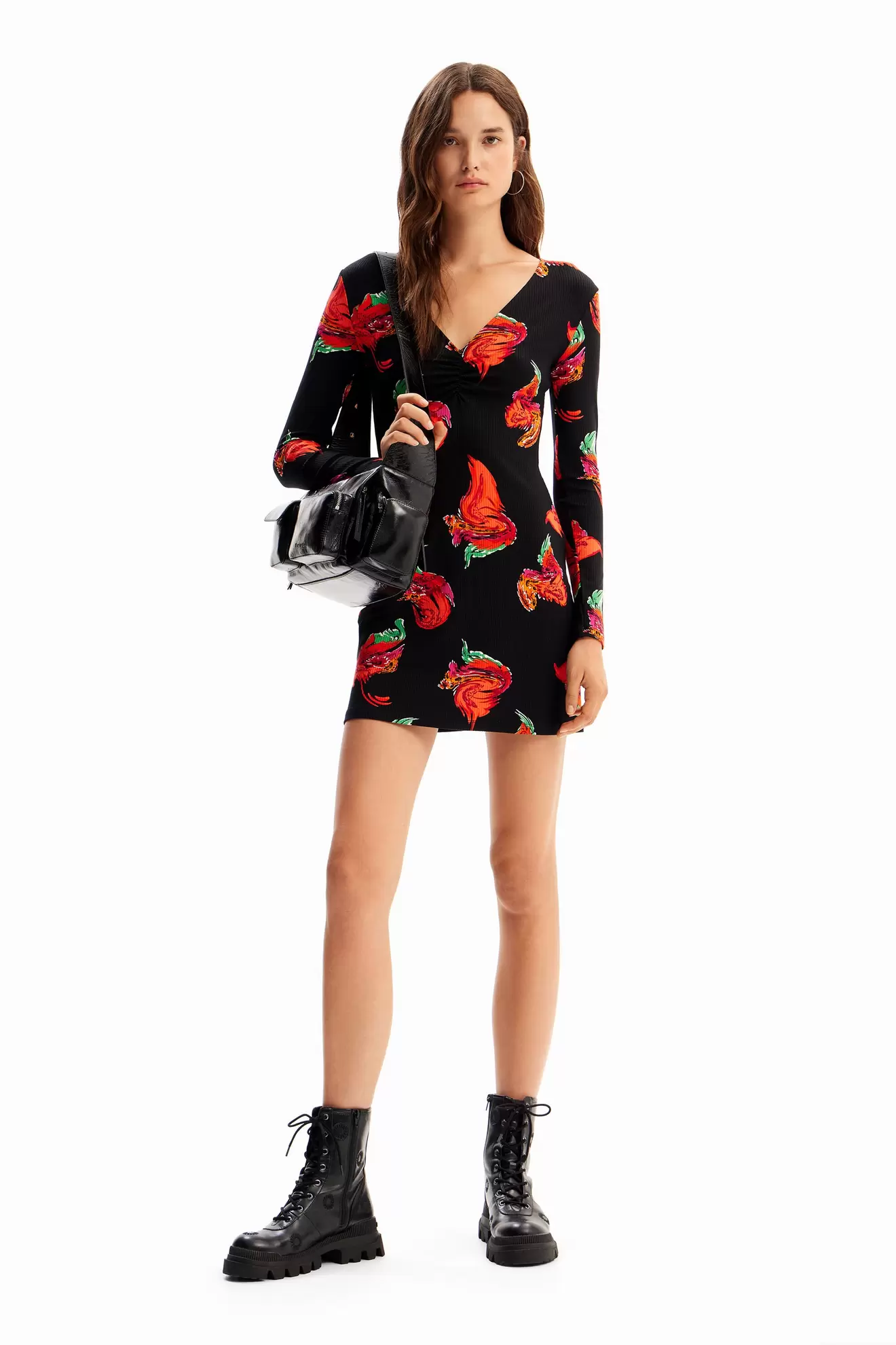 Minikleid Rippstoff Blumen für 44,97€ in Desigual