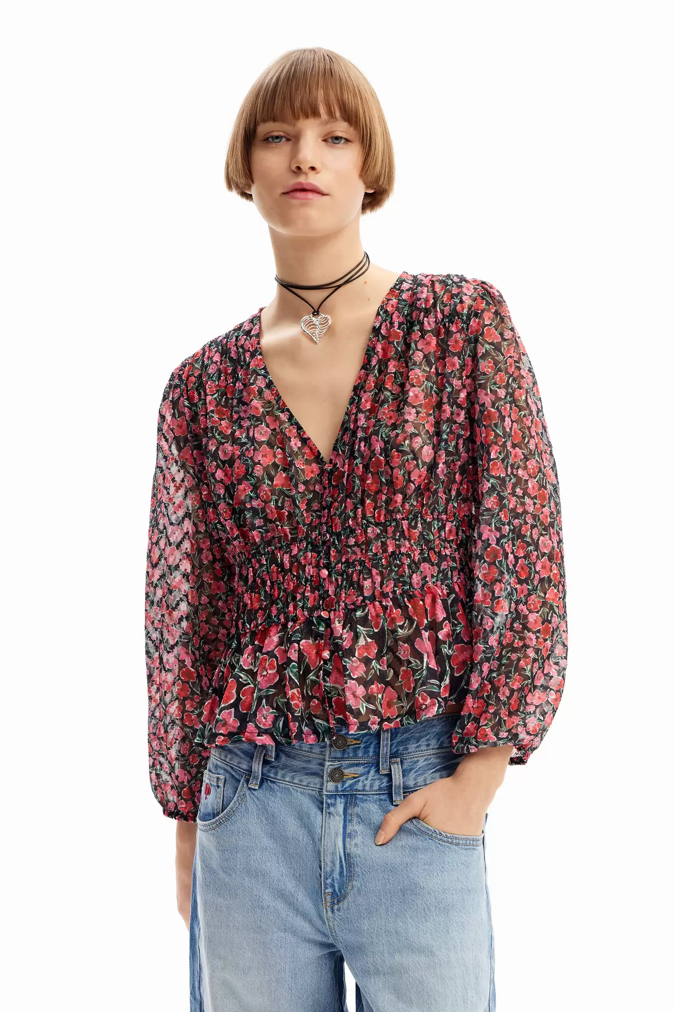 Plumeti-Bluse Blumen für 39,97€ in Desigual