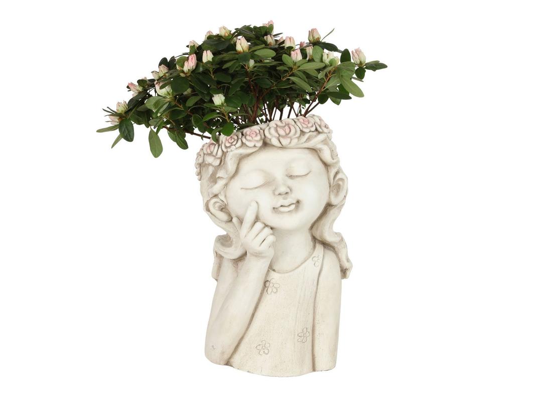 Blumentopf Mädchen mit Blumenkranz Design 2 für 17,99€ in Thomas Philipps