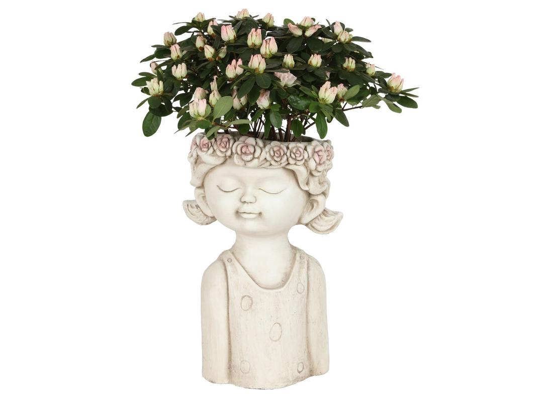 Blumentopf Mädchen mit Blumenkranz Design 1 für 17,99€ in Thomas Philipps