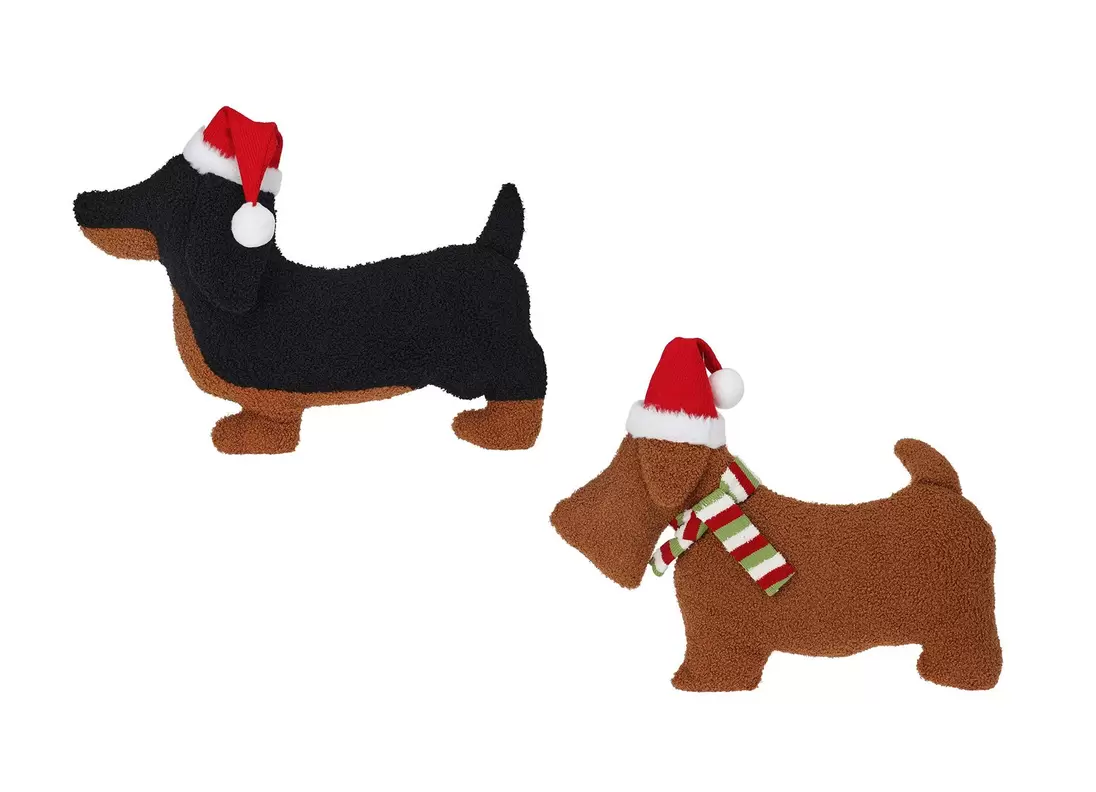 Weihnachtliches Kissen in Hundeform für 6,99€ in Thomas Philipps