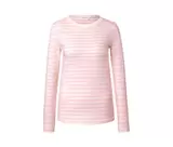 Gestreiftes Langarmshirt, rosa-weiß für 12€ in Tchibo