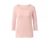 Shirt mit 3/4-Arm, roséfarben für 9€ in Tchibo