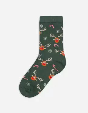 Socken - Christmas - dunkelgrün für 2,99€ in Takko Fashion