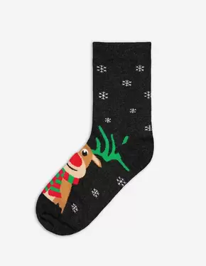 Socken - Christmas - dunkelgrau für 2,99€ in Takko Fashion