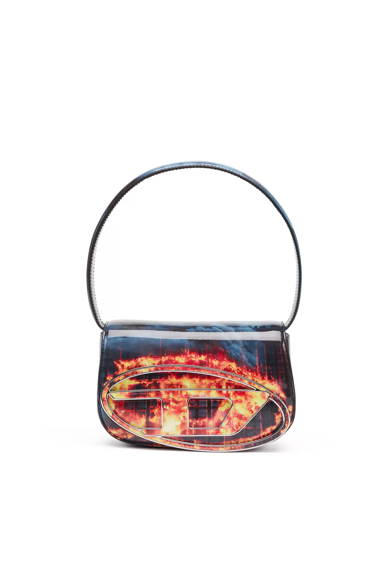 1DR-Ikonische Schultertasche mit Feuer-Print für 315€ in Diesel