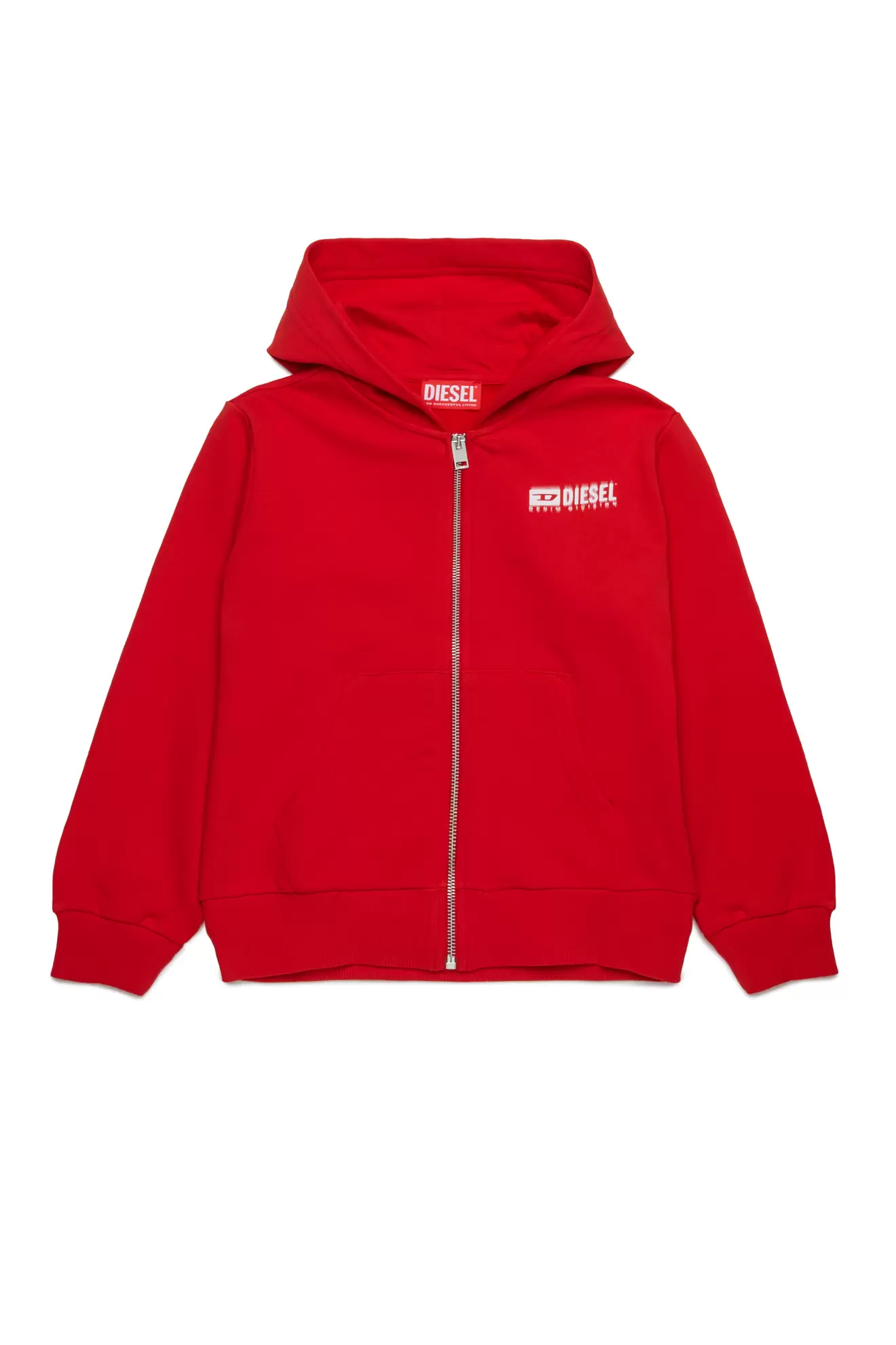 Reißverschluss-Hoodie mit verschmiertem Logo für 110€ in Diesel