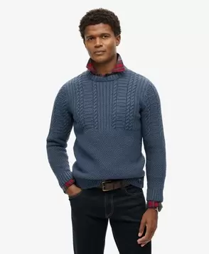 Jacob Pullover mit Zopfmuster für 89,99€ in Superdry