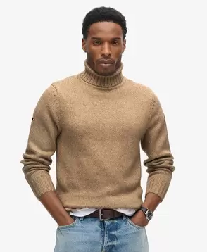 Angerauter Rollkragenpullover für 99,99€ in Superdry