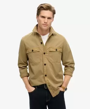 Military Langarmhemd für 94,99€ in Superdry