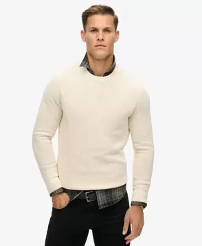 Strukturierter Strickpullover mit Rundhalsausschnitt für 89,99€ in Superdry