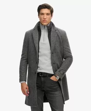 2-in-1 Town Mantel aus Wolle für 269,99€ in Superdry