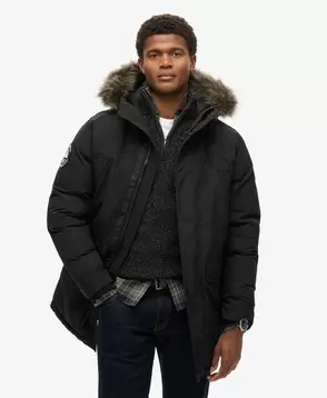 Everest Parka mit Kunstfellbesatz für 199,99€ in Superdry